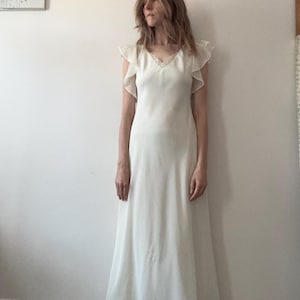 90s style white dress Silk 90's Style White Slip Dress XL