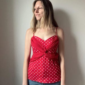 red polka dot top (s-m)