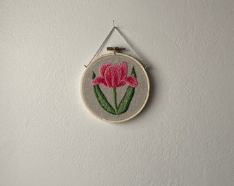 pink tulip hoop