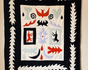 flame dance appliqué quilt