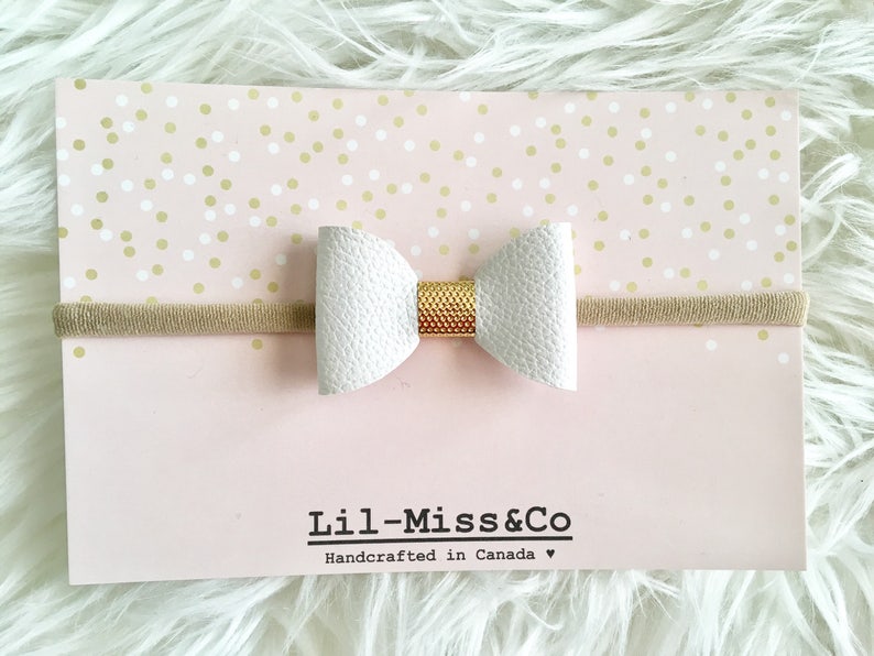 Baby Headband Newborn Headband Baby Pink Headband Nylon Headband Leather Headband Baby Bow Chic Baby Bow Baby Hair Bow Baby