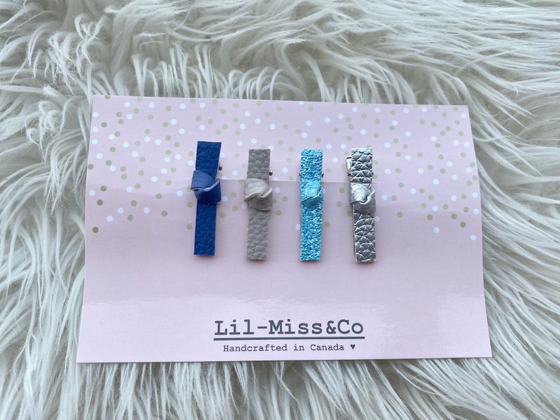 Set of 4 Baby Hair clips toddler hair clips piggy tail clips Bow clips Hair clips Girls Hair Clips baby mbaby clips leather clips