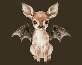 Getint hert| Halloween-AFDRUKBARE muurkunst | Herfstkunst aan de muur | Schone kunsten | Digitale download | Grillig