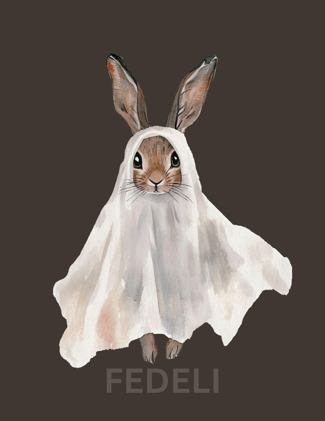Ghost Rabbit | Halloween PRINTABLE Wall Art | Autumn Wall Art | Fine ...