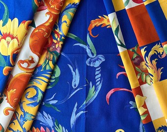 Vintage JAB Fabrics, lot of 3 fabulous coordinated pieces....great for pillows.