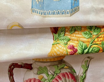 Vintage Tea Time designer fabric from Pierre Frey, France