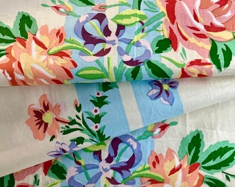 Vintage Brunschwig and Fils "Val Des Roses Glazed Chintz" fabric designer memo
