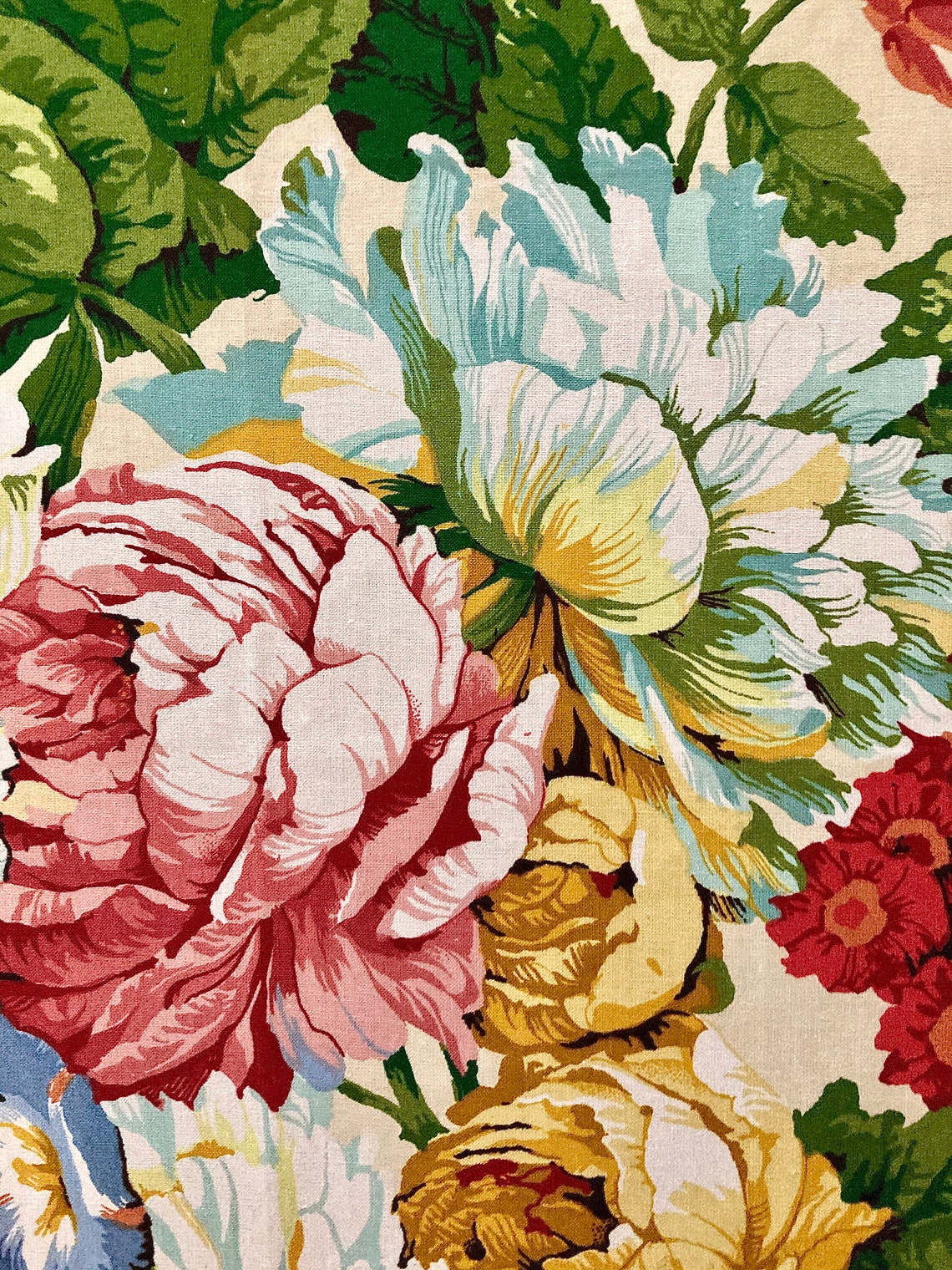 Vintage Schumacher fleurs Variees Fabric Designer Etsy