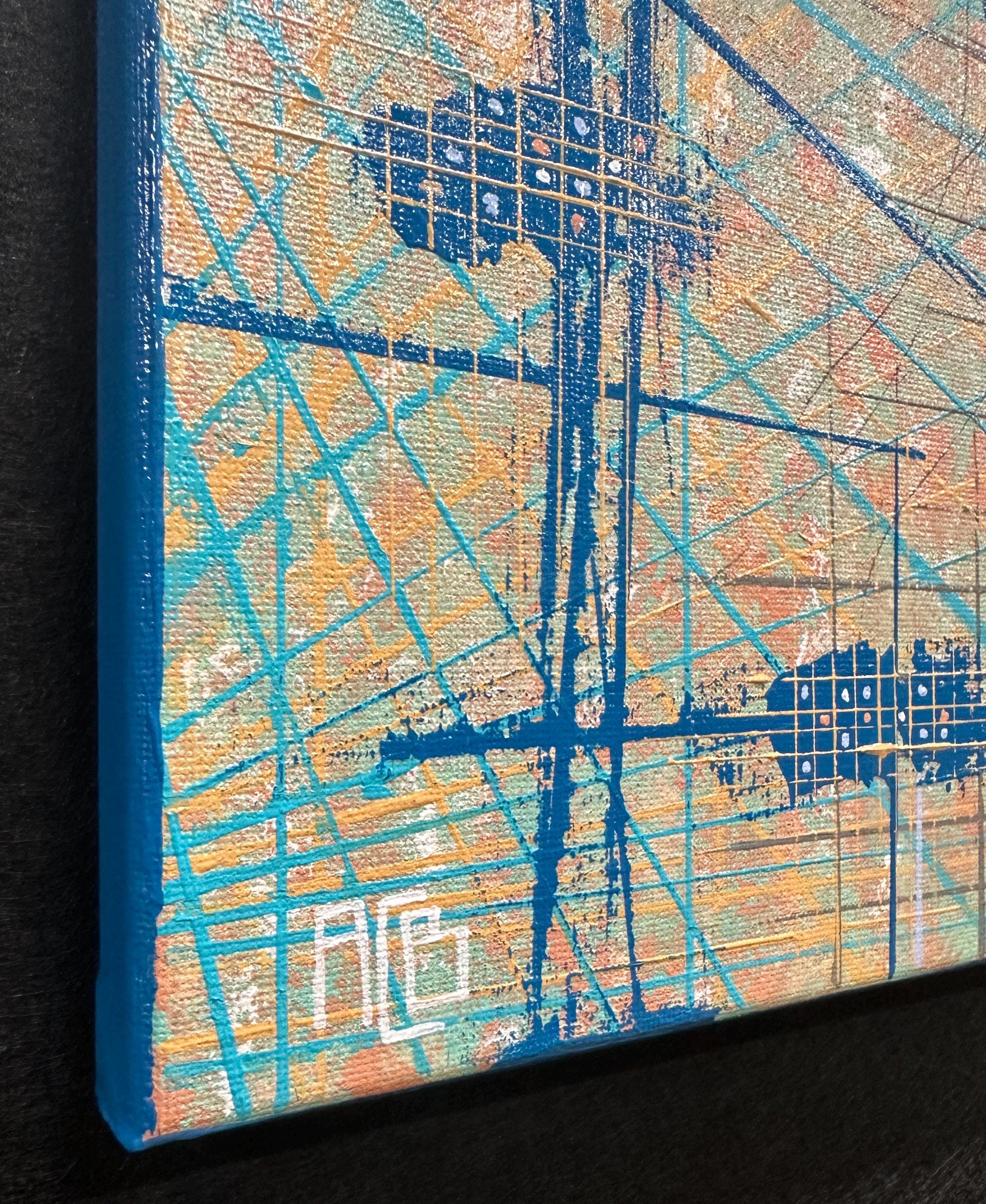 無題の抽象画 10x8インチ オリジナルアクリル絵画 - Etsy 日本