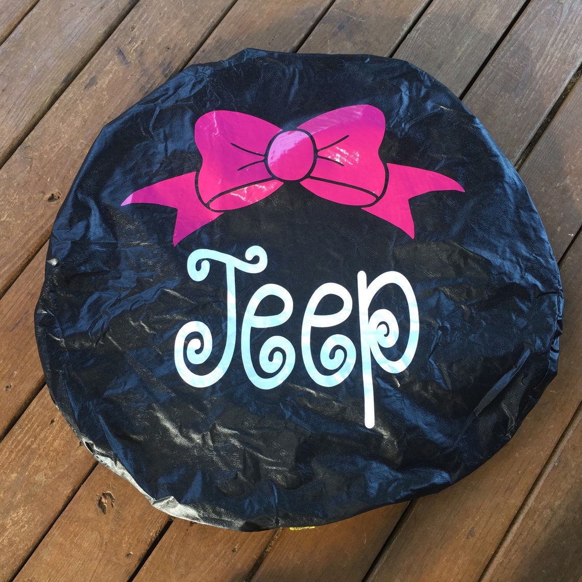 Spare Tire Cover W/ Vinyl Monogram Etsy