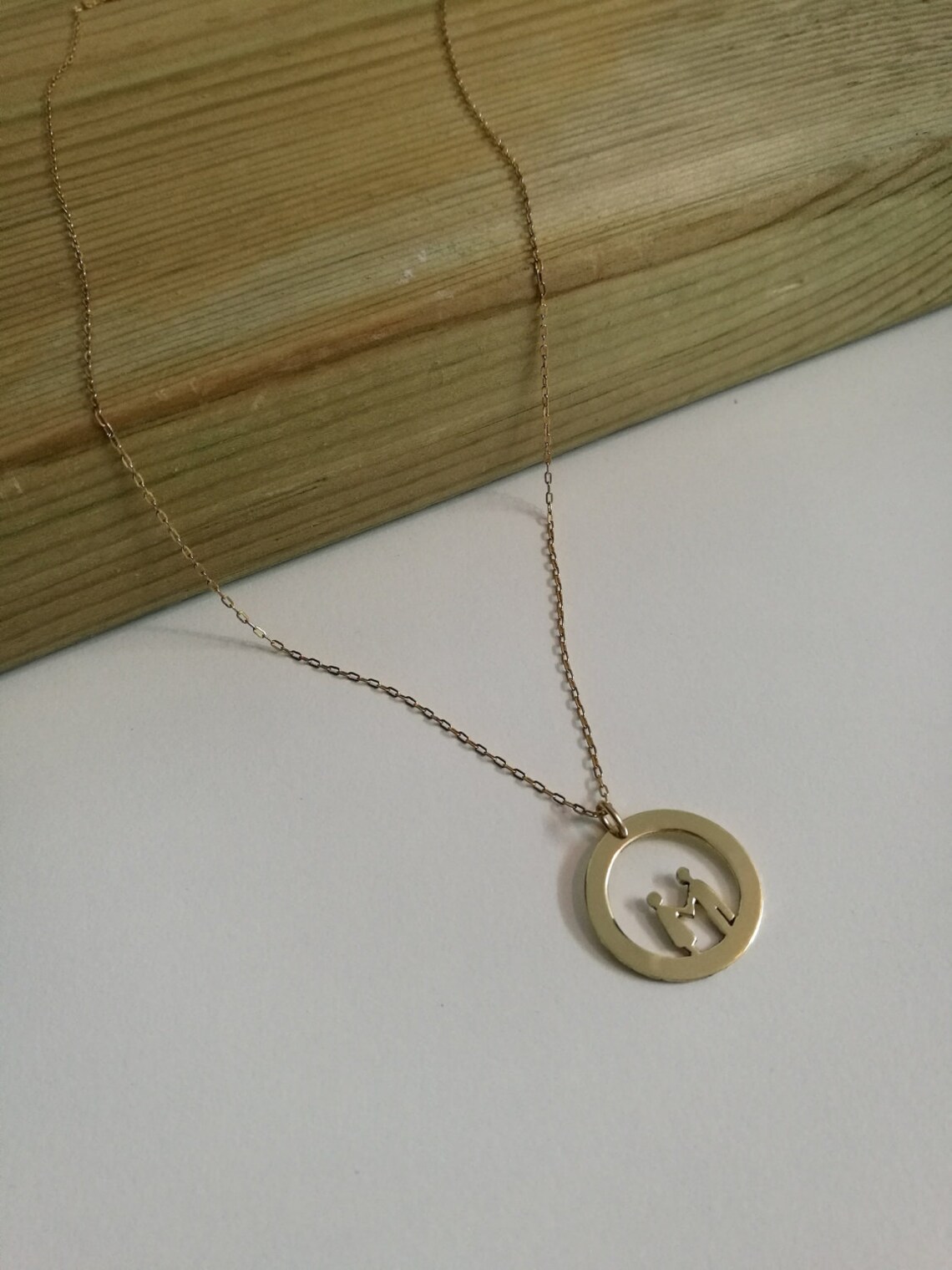 Couple's Necklace 14k Gold Necklace Special Gift Etsy UK