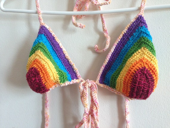 crochet triangle top