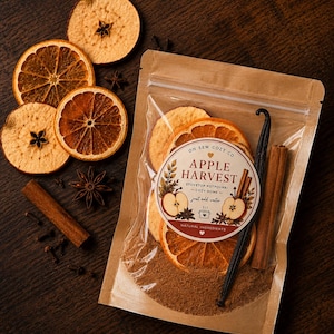 Apple Harvest Simmer Pot Kit, Fall Stovetop Potpourri, Apple Cinnamon Home Scent, Natural Fall Gift, Cozy Autumn Decor