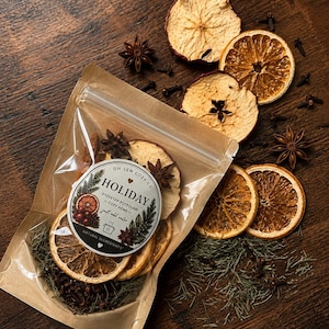 Holiday Simmer Pot Kit, Christmas Stovetop Potpourri, Natural Holiday Home Scent, Christmas Gift, Cozy Winter Potpourri