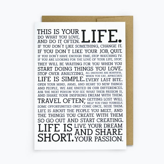 Holstee Manifesto Greeting Cards 6-pack - Etsy