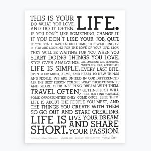 Holstee Manifesto Poster (12x16)