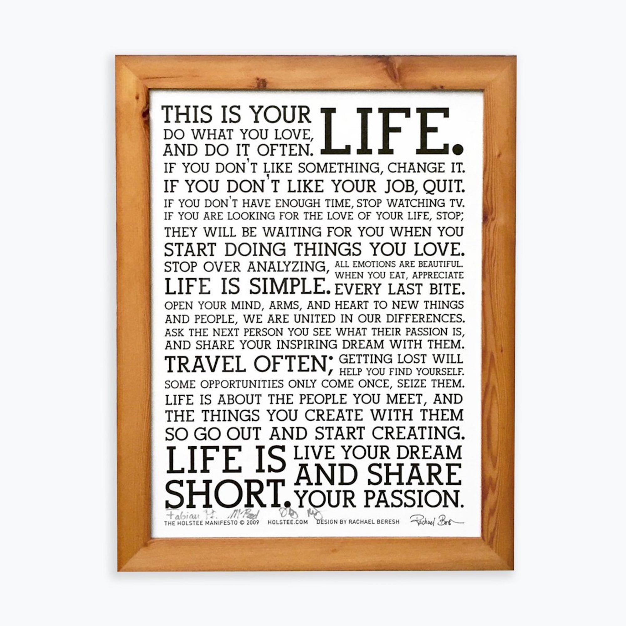 Holstee manifesto - Etsy 日本