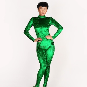 Green velvet bodysuit deals