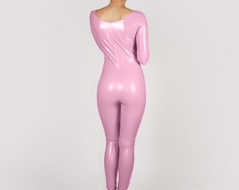 Custom Made Light Baby Pink Stretch Vinyl Catsuit PVC PU Faux Latex Leather  Bodysuit Festival Jumpsuit Costume Size S M L XL Xxl Plus -  Canada