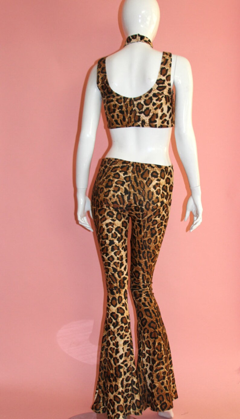 leopard print flare leggings