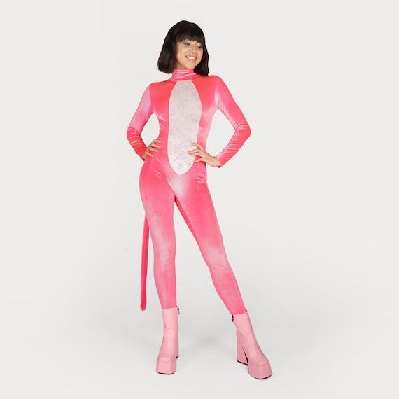 Custom Made Pink Panther Costume for Cosplay Comic Con Halloween Spandex Bodysuits Animal Catsuit Jumpsuit XS S M L XL XXL Plus Size Etsy UK
