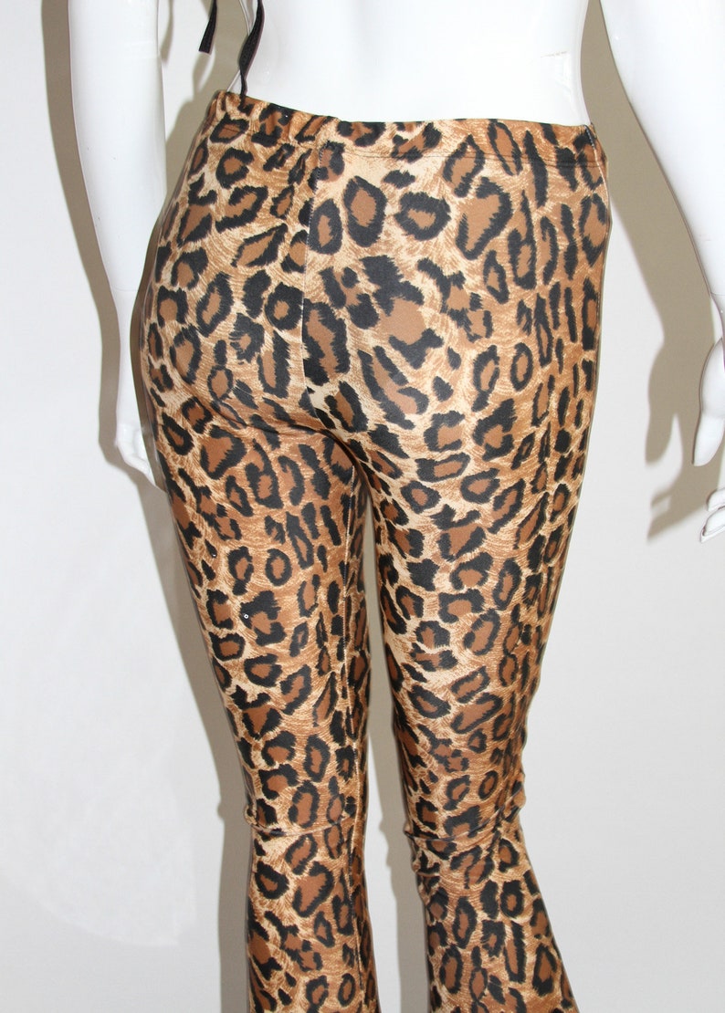 leopard print flare leggings