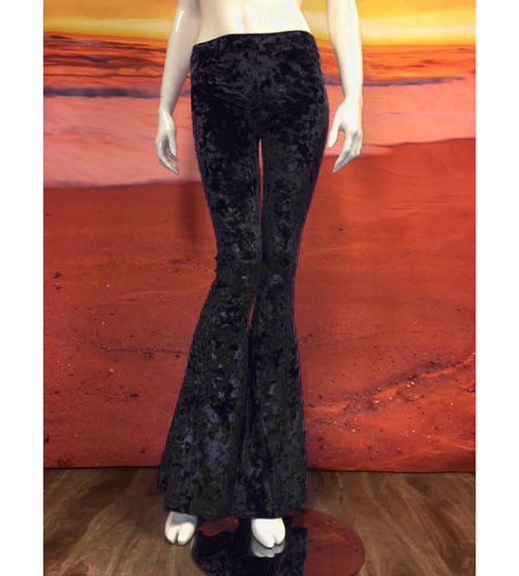 velvet flare leggings