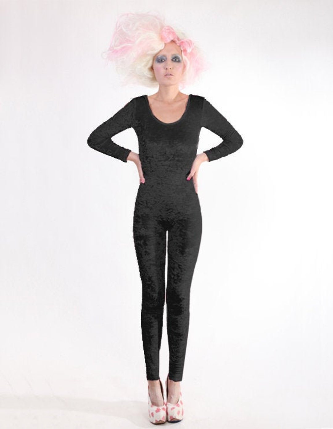 Glitter See-thru Mesh Catsuit Sparkly Black/navy Geometric Gems Spandex  Jumpsuit Unitard Bodysuit Festival Costume Custom Made S M L XL 