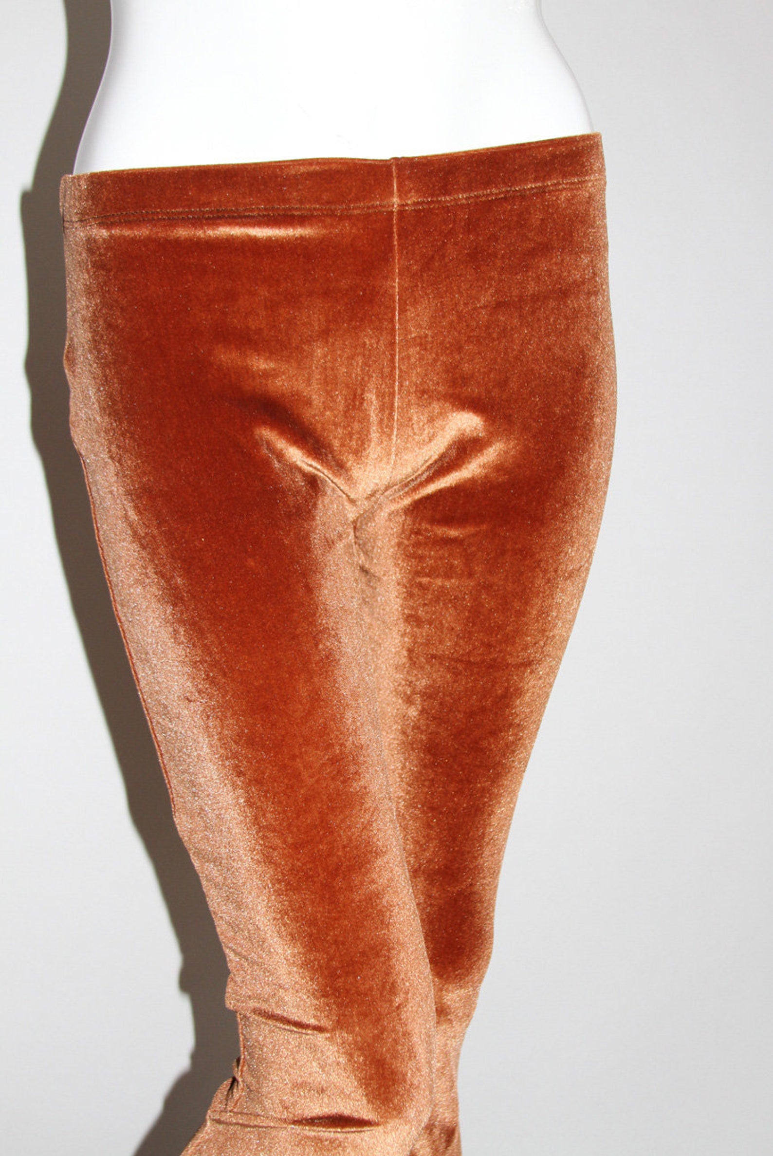 Caramel Brown Velvet Flare Leggings / Bell Bottom Pants Etsy