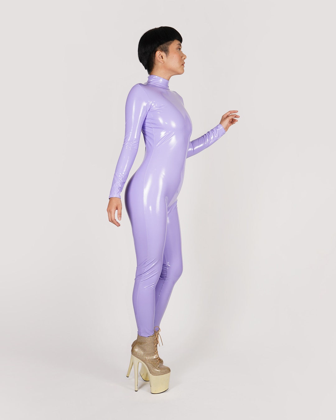 Faux Latex Jumpsuits