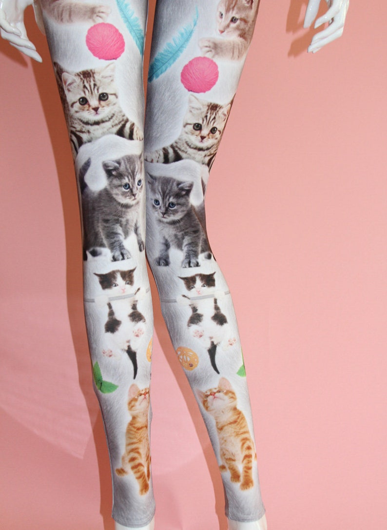 Cats Print Catsuit Spandex / Cat Lovers Bodysuit / Playful Etsy