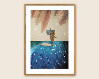 Surf Art Print: "The Universe Exploring Herself"