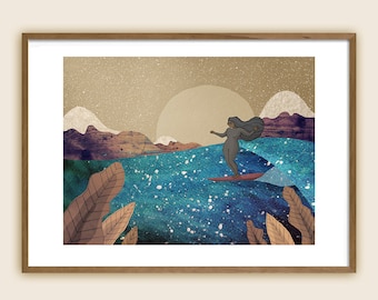 Surf Art Print: "Winter Dance"