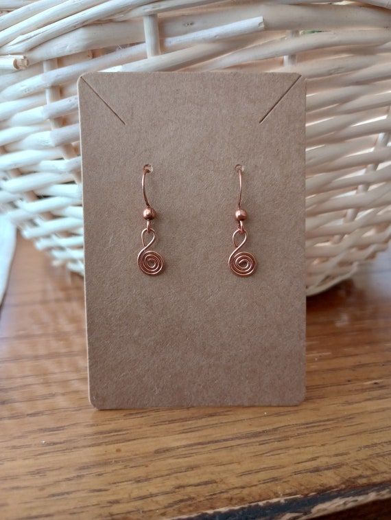 Copper Swirl Earrings