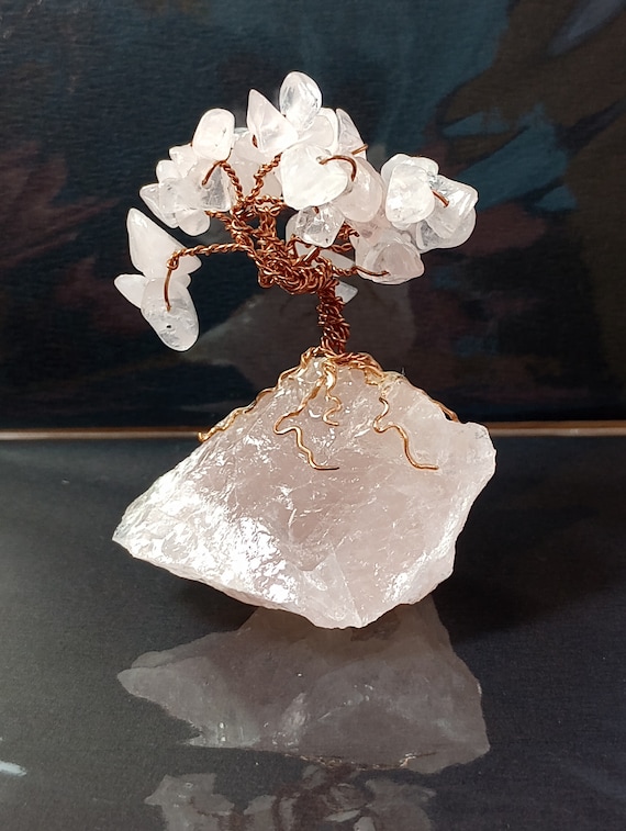 Rose Quartz Mini (2.5 inches tall) Gem Tree