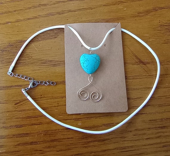 Wire Swirl Heart Necklace
