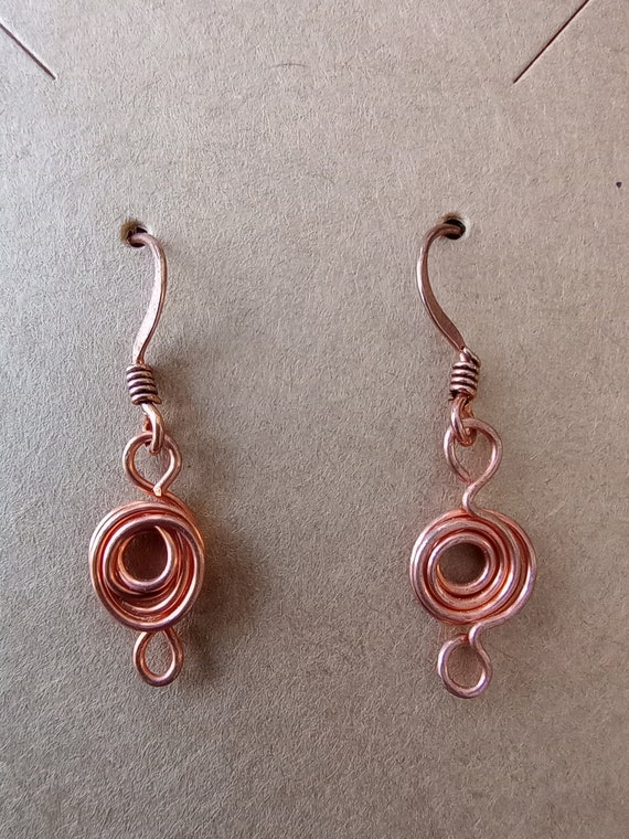 Copper Swirl Earrings