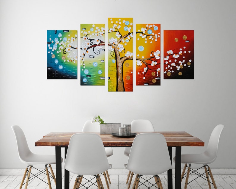 Handpainted Modern Home Decoration Hanging Wall Art Abstract Etsy