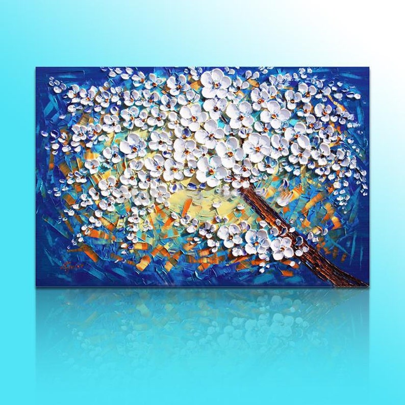 Handpainted Wall Art Picture Living Room Bedroom Decor Etsy