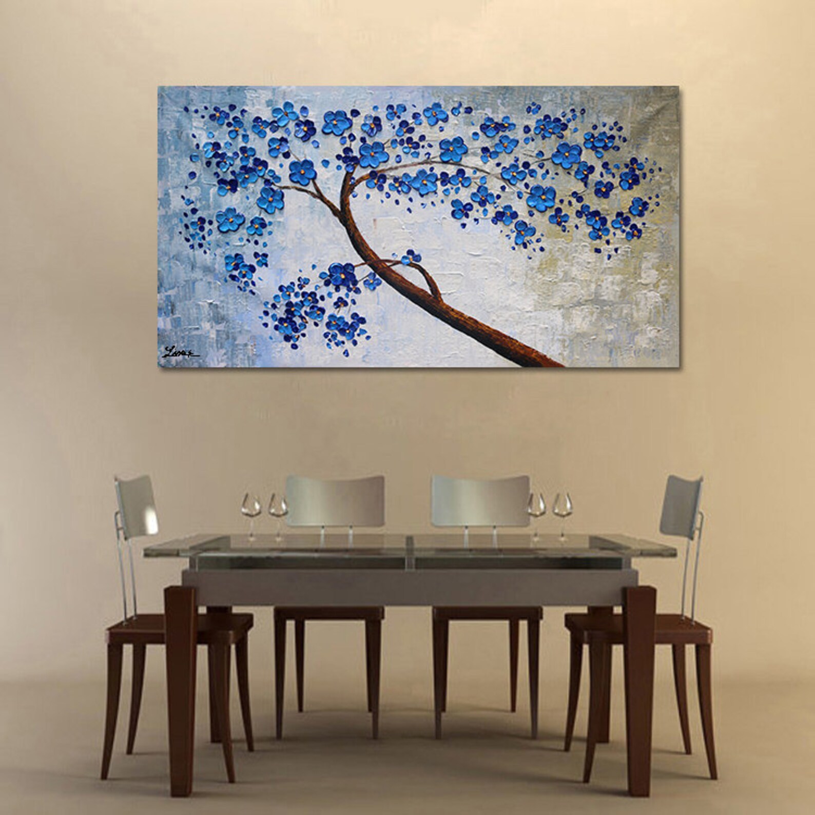 Hand-painted Modern Wall Art Picture Living Room Home Decor - Etsy