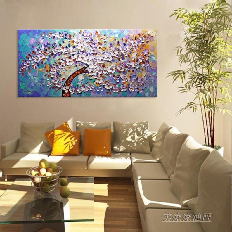 Hand-painted Modern Wall Art Living Room Home Decor Abstract | Etsy