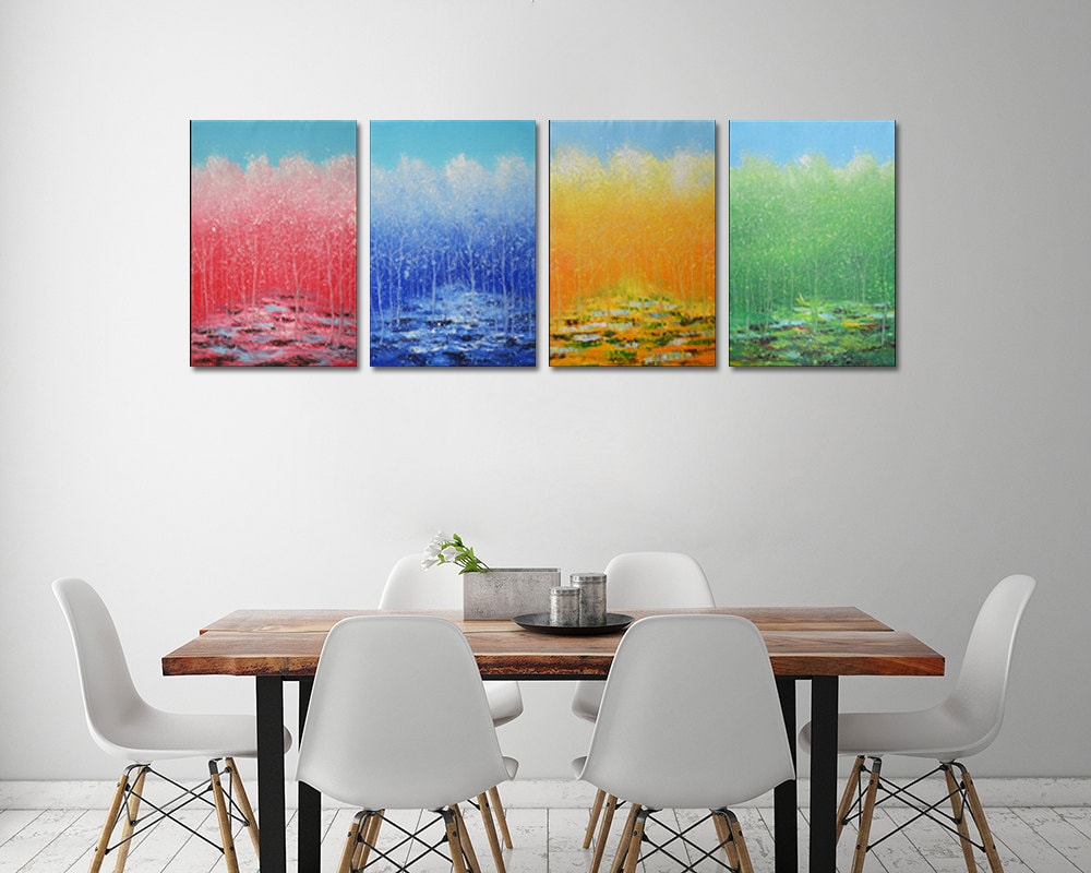 Frame Hand-painted modern home decor hang wall art abstract | Etsy