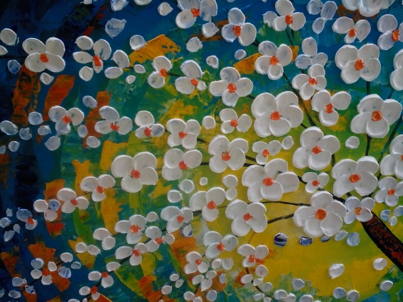 Handpainted Wall Art Picture Living Room Bedroom Decor Etsy