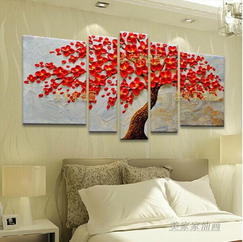 Handpainted modern home decor ready to hang wall art abstract Etsy