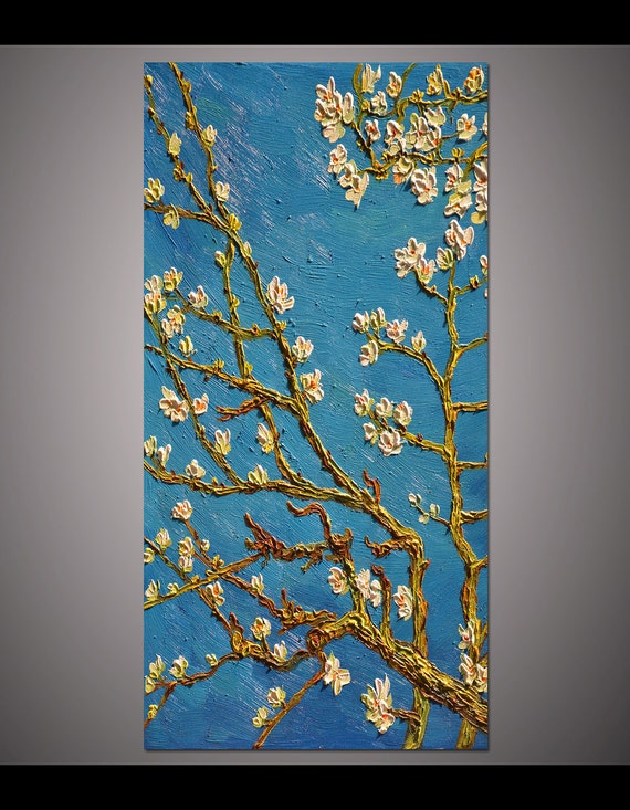 Amandelboom in bloei Vincent van Gogh Schilderij Reproductie - Etsy  Nederland