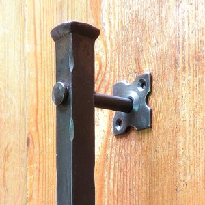 Hand Forged Entry Door Push Pull Handle 12 Wrought Iron SQUARE
