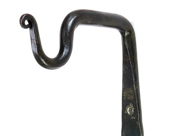 2 Curtain Rod Holders, Hand Forged Pole Brackets Kitchen S Rack Utensils Hanger Wrought Iron Strong Metal Wall Hooks For Mobile Pot Bag Pair