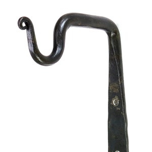 2 Curtain Rod Holders, Hand Forged Pole Brackets Kitchen S Rack Utensils Hanger Wrought Iron Strong Metal Wall Hooks For Mobile Pot Bag Pair