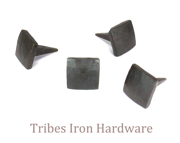 10 Square Head Nails Hand Decorative Big Wrought Iron Etsy