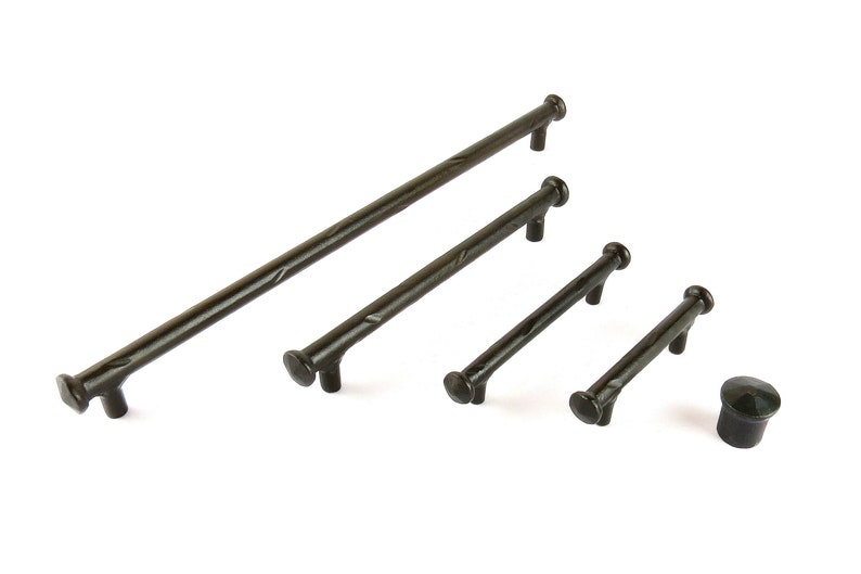 Iron Cabinet Pull Handles Hand Forged Drawer Pulls Wrought Etsy